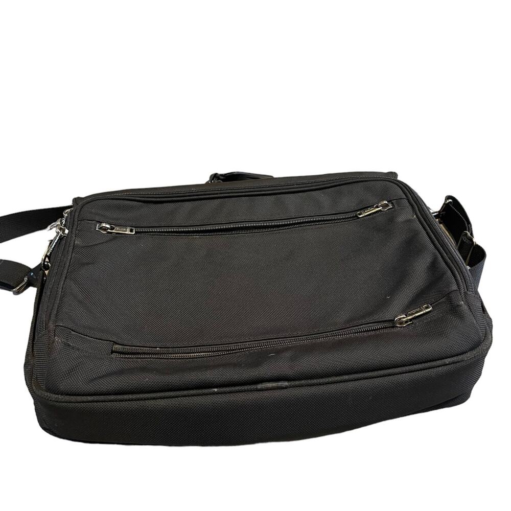 TUMI Leather Trimmed Canvas Briefcase  Description Tumi Briefcase Blank - Picture 5 of 12